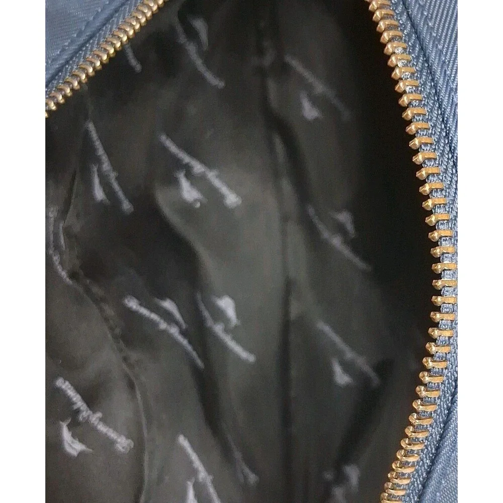 Tommy Bahama Men Blue Toiletry Shaving Travel Bag Leather Nylon Resort Vacation